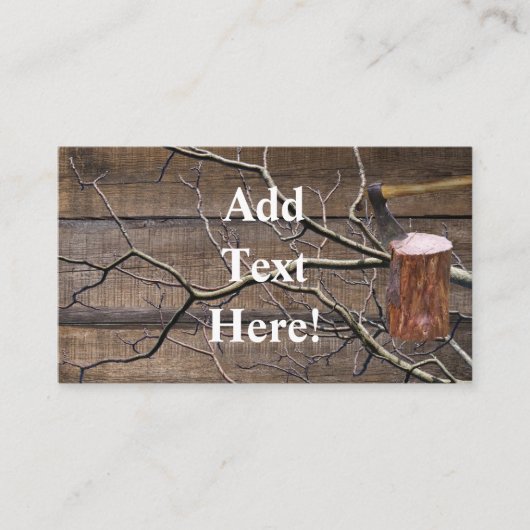 Carte de visite de bois de pompage de bois (Devant)