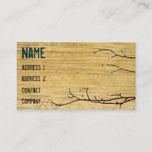 Carte de visite de bois et d'ivoire