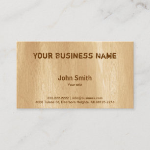 Carte de visite de bois simple
