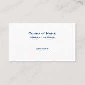 Carte de visite de boisson bleu tropical (Dos)