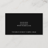 Carte de visite de boite de nuit cool de bar de da (Dos)