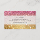 Carte de visite de Bokeh d'arc-en-ciel de parties (Dos)