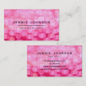 Carte de visite de Bokeh de parties scintillantes (Devant / Derrière)