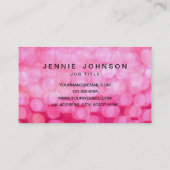 Carte de visite de Bokeh de parties scintillantes (Dos)