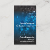 Carte de visite de Bokeh Martini (Dos)