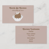 Carte de visite de bonbons - Chocolat (Devant / Derrière)