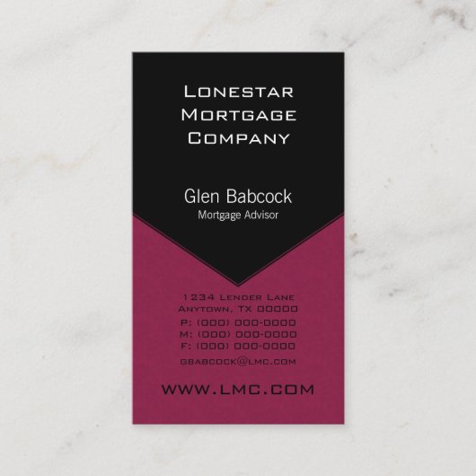 Carte de visite de bord exécutif, Azalea (Devant)