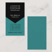Carte de visite de bord exécutif, Turquoise (Devant / Derrière)
