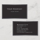 Carte de visite de bordure noir classique (Devant / Derrière)