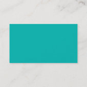 Carte de visite de bordure Turquoise bleu gras mod (Dos)
