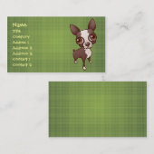 Carte de visite de Boston Terrier (Devant / Derrière)
