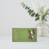 Carte de visite de Boston Terrier (Debout devant)