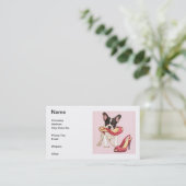 Carte de visite de Boston Terrier (Debout devant)