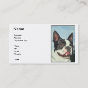 Carte de visite de Boston Terrier