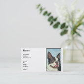 Carte de visite de Boston Terrier (Debout devant)