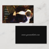 Carte de visite de Boston Terrier (Devant / Derrière)