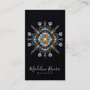 Carte de visite de botanique fleuriste Yoga Bohème