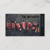 Carte de visite de boucherie de découpes de viande (Devant)