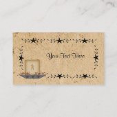 Carte de visite de bougie de la frontière étoilée (Dos)