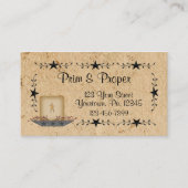 Carte de visite de bougie de la frontière étoilée (Devant)