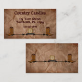 Carte de visite de bougie de l'Ouest (Devant / Derrière)