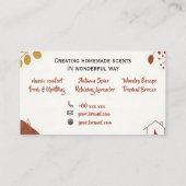 Carte de visite de bougie parfumée (Dos)