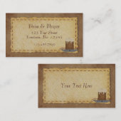 Carte de visite de bougie primitif (Devant / Derrière)