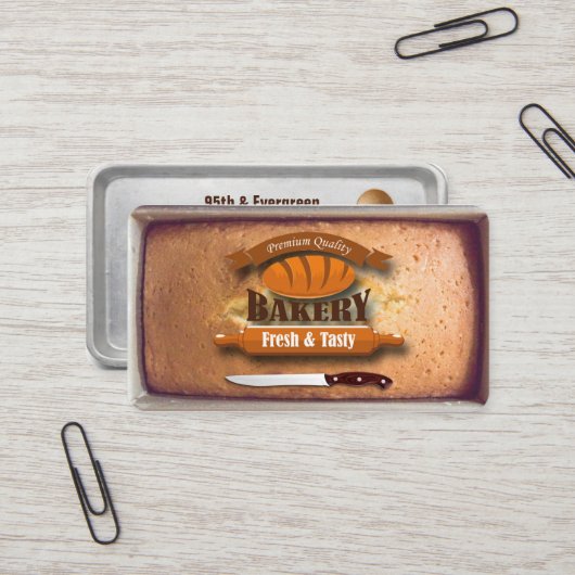 carte de visite de boulangerie (Devant/Arrière en situation)