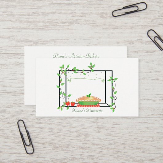 Carte de visite de boulangerie (Devant/Arrière en situation)