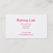 Carte de visite de boulangerie (Dos)