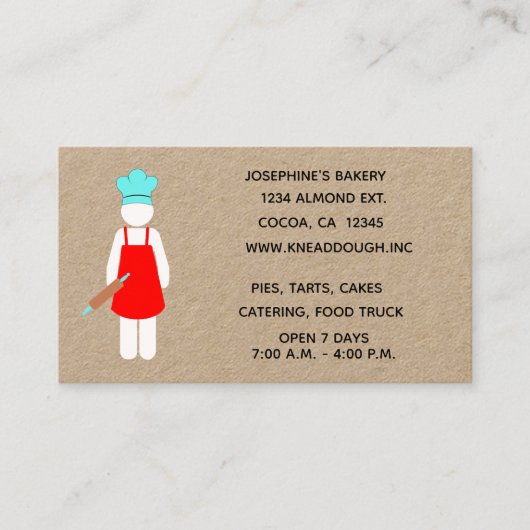 Carte de visite de boulangerie (Devant)