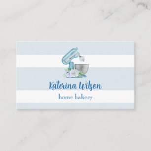 Carte de visite de boulangerie à motif mélangeur d