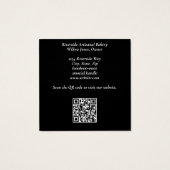 Carte de visite de boulangerie aquarelle (Dos)