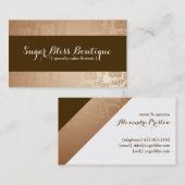 Carte de visite de boulangerie Brown et d'or (Devant / Derrière)