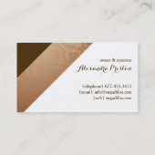 Carte de visite de boulangerie Brown et d'or (Dos)