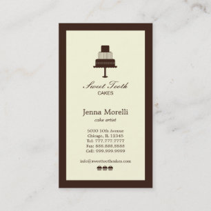 Carte de visite de boulangerie Cake & Cupcakes