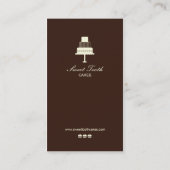 Carte de visite de boulangerie Cake & Cupcakes (Dos)