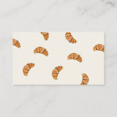 Carte de visite de boulangerie Croissant aquarelle (Dos)