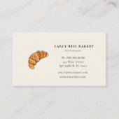 Carte de visite de boulangerie Croissant aquarelle (Devant)