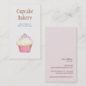 Carte de visite de boulangerie Cupcake (Devant / Derrière)