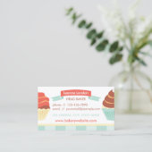 Carte de visite de boulangerie Cupcake (Debout devant)