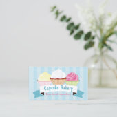 Carte de visite de boulangerie Cupcake (Debout devant)