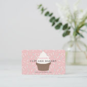 Carte de visite de boulangerie Cupcake (Debout devant)