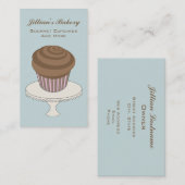 Carte de visite de boulangerie - Cupcake au chocol (Devant / Derrière)