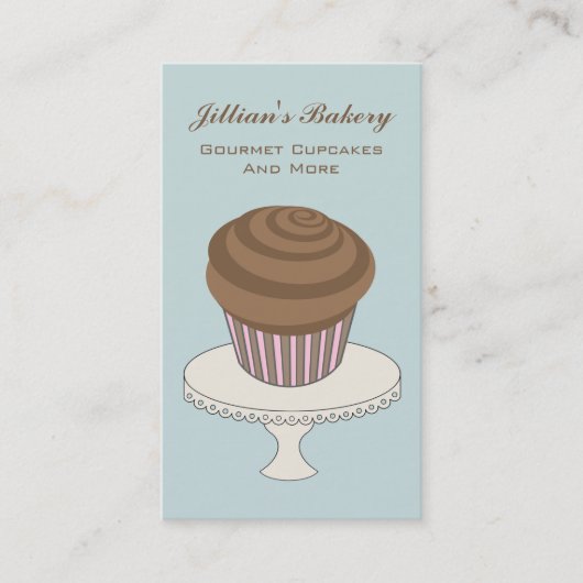 Carte de visite de boulangerie - Cupcake au chocol (Devant)