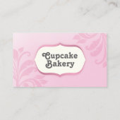 Carte de visite de boulangerie Cupcake Rose (Dos)