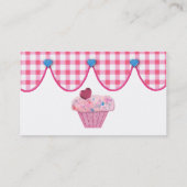 Carte de visite de boulangerie Cupcake Rose (Dos)
