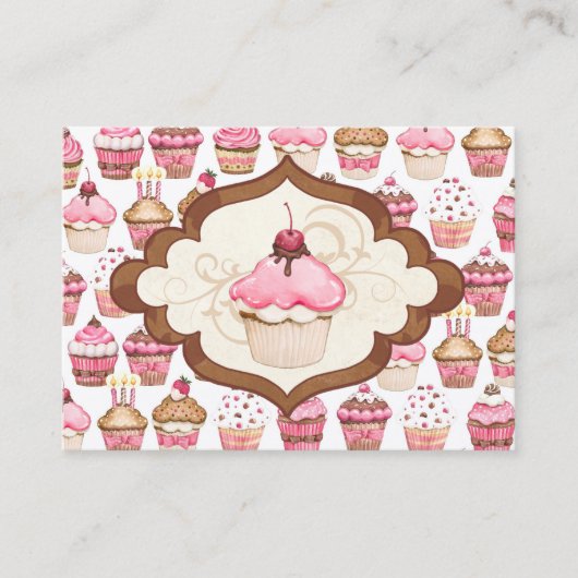 Carte de visite de boulangerie Cupcake - SRF (Devant)