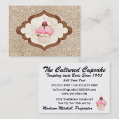 Carte de visite de boulangerie Cupcake - SRF (Devant / Derrière)