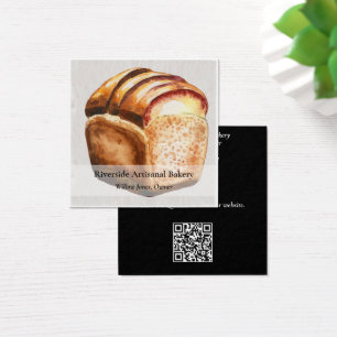 Carte de visite de boulangerie d'aquarelle 2